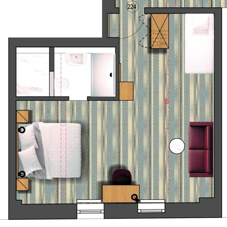 Familienzimmer mit Platz für ein zusätzliche Schlafsofas