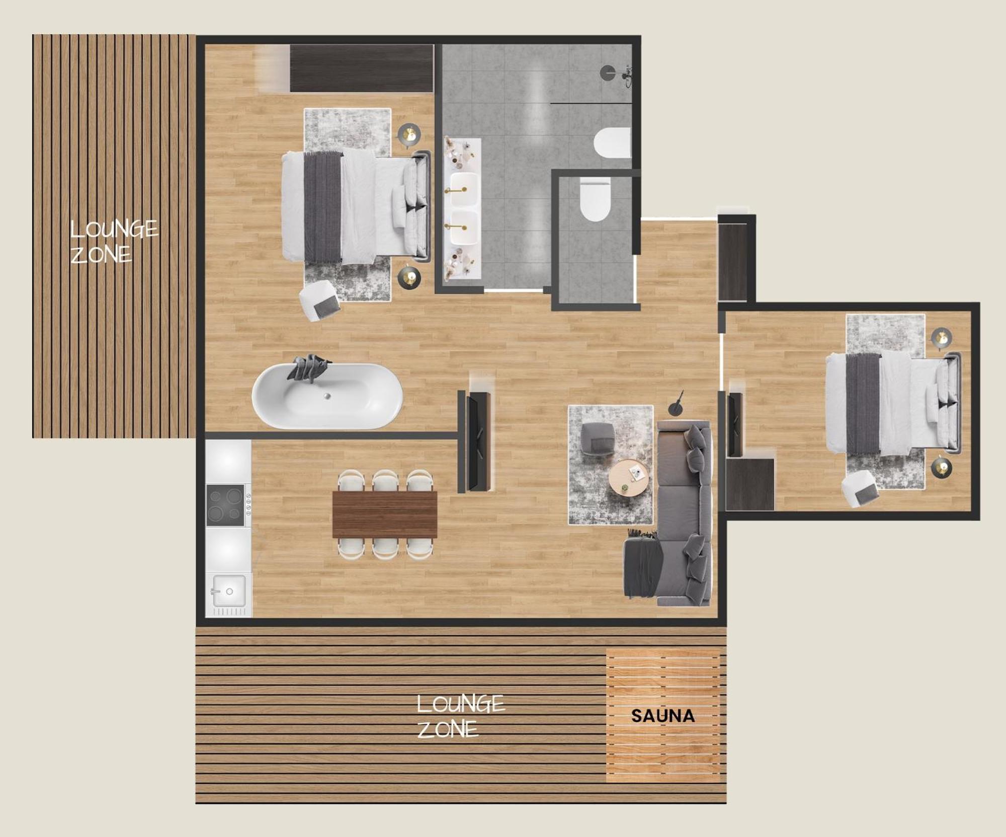 Two-Bedroom Apartment Deluxe with Private Sauna,1649896163:JPEG