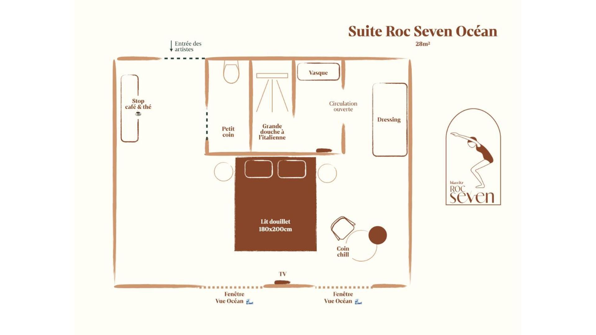 Suite mit Kingsize-Bett mit Meerblick