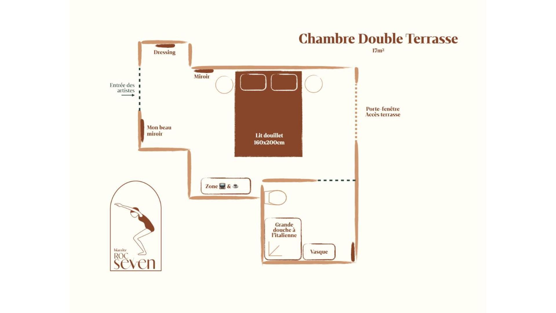 Doppelzimmer mit Terrasse