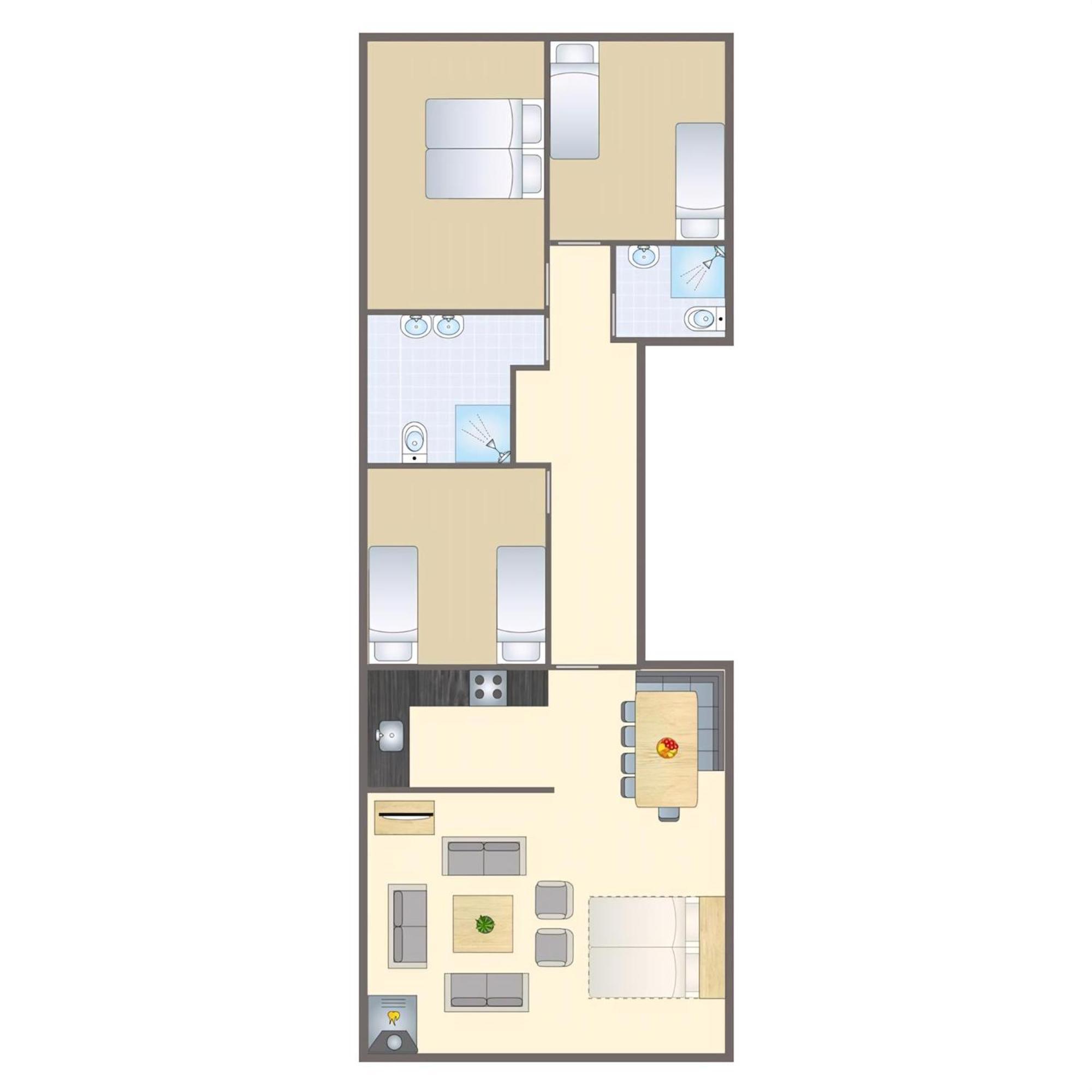 Apartment mit 3 Schlafzimmern