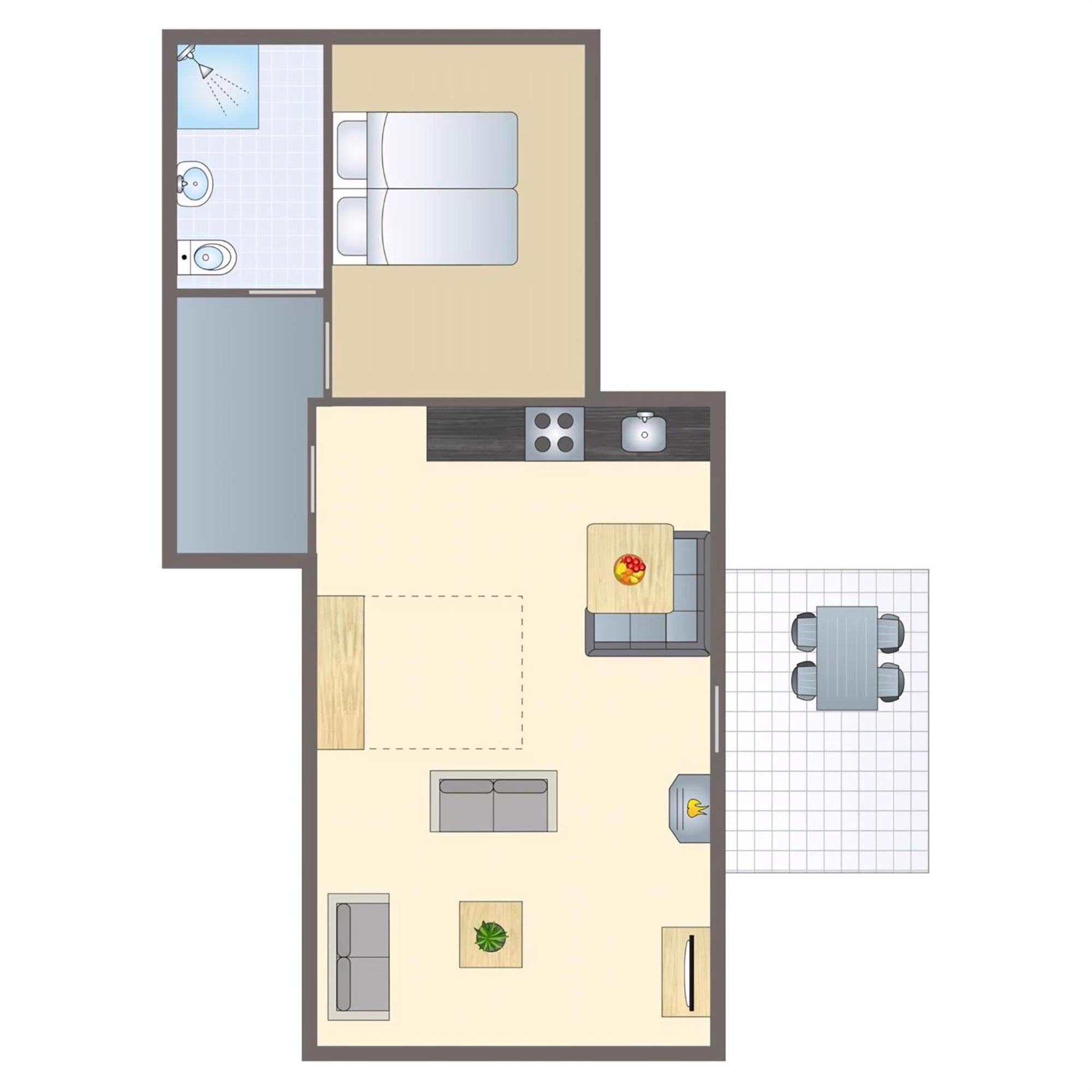 Apartment mit 1 Schlafzimmer