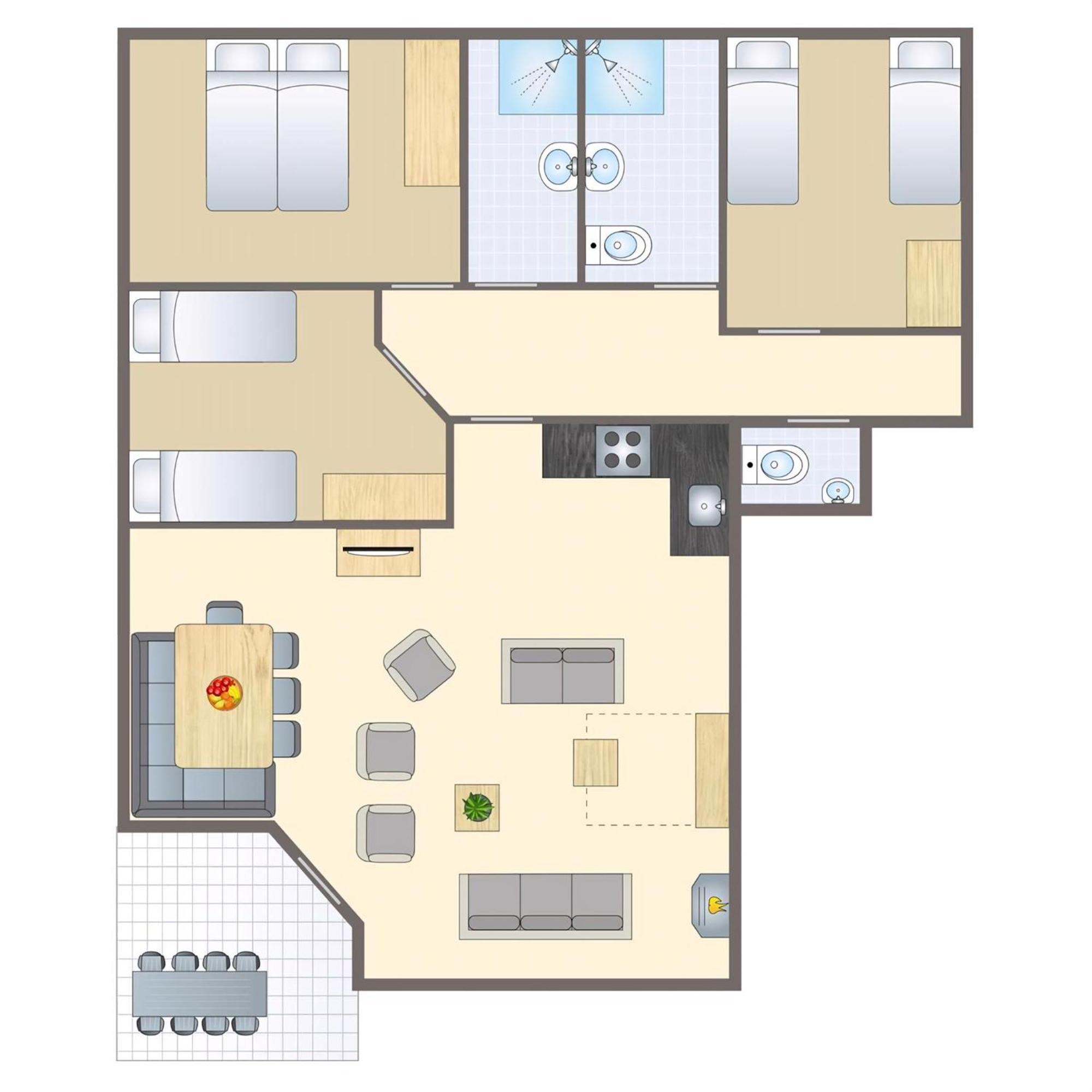 Apartment mit 3 Schlafzimmern