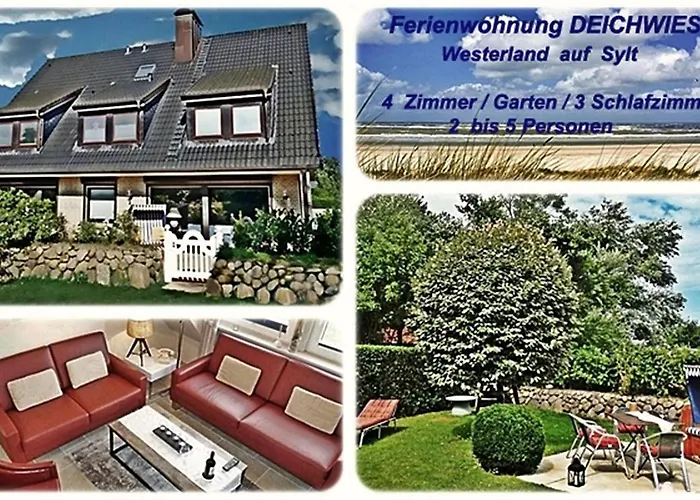  DEICHWIESE SYLT-WESTERLAND 2-5 Personen-3 Schlafzimmer-Terrasse