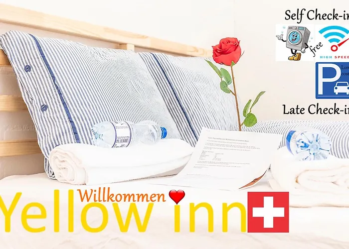  YELLOW INN - SIMPLE ROOMS -- OLMA Messen&Autobahn 1 Min